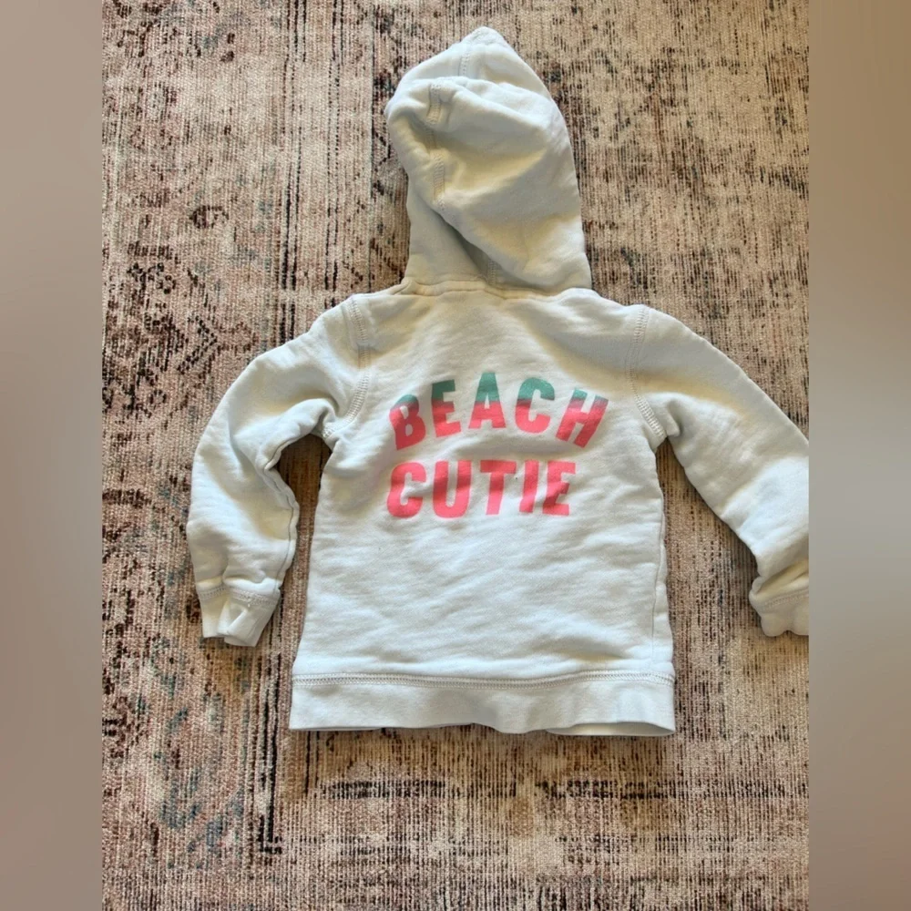 Carter's White and Pink Cozy Hooded Sweatshirt